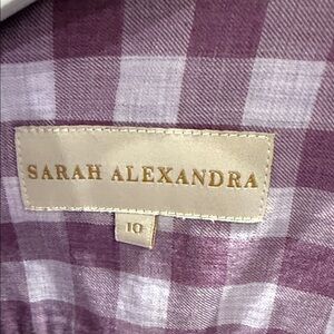 Purple Checkered Button-Up Shirt